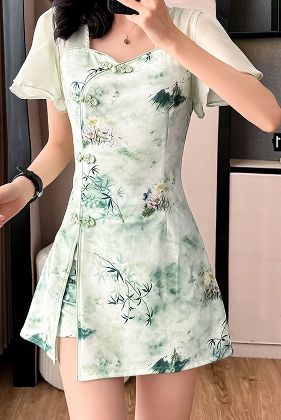 4✮- OUFMY5648 - Set (Long Top+Shorts)