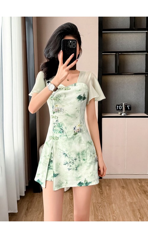 4✮- OUFMY5648 - Set (Long Top+Shorts)