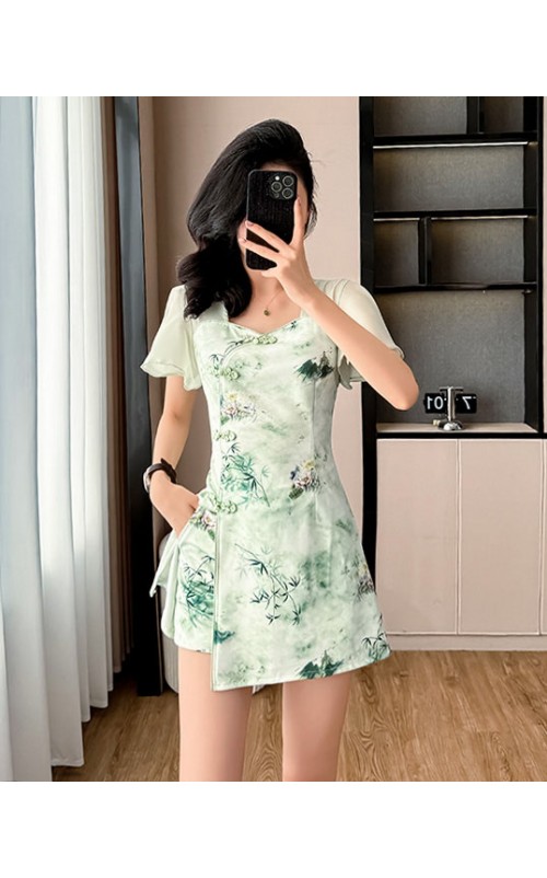 4✮- OUFMY5648 - Set (Long Top+Shorts)