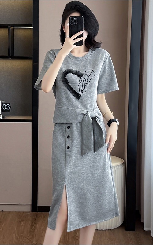 4✮- OUFMY9726 - Knee Dress (Top+Skirt)