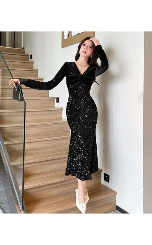 4✮- OVFMY15011 - Mermaid Midi Dress