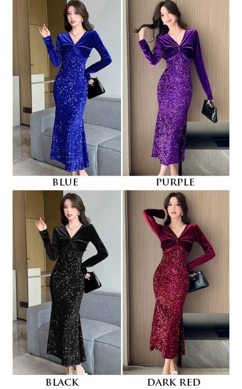 4✮- OVFMY15011 - Mermaid Midi Dress