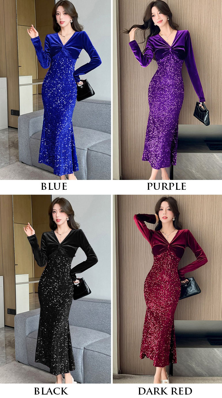 4✮- OVFMY15011 - Mermaid Midi Dress