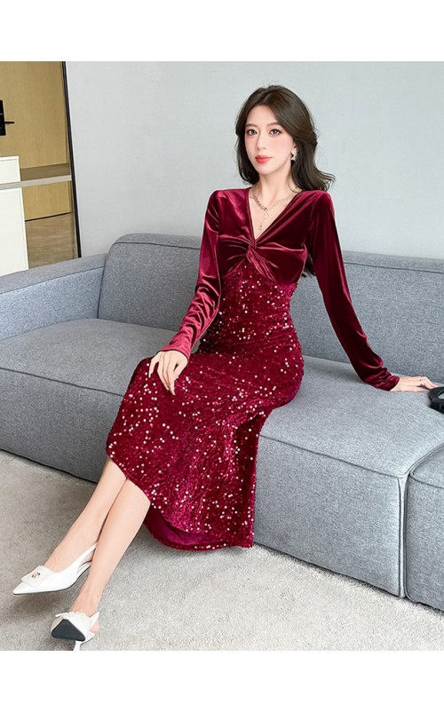 4✮- OVFMY15011 - Mermaid Midi Dress