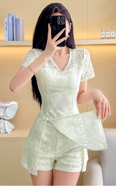 4✮- OVFMY15085 - Set (Long Top+Shorts)