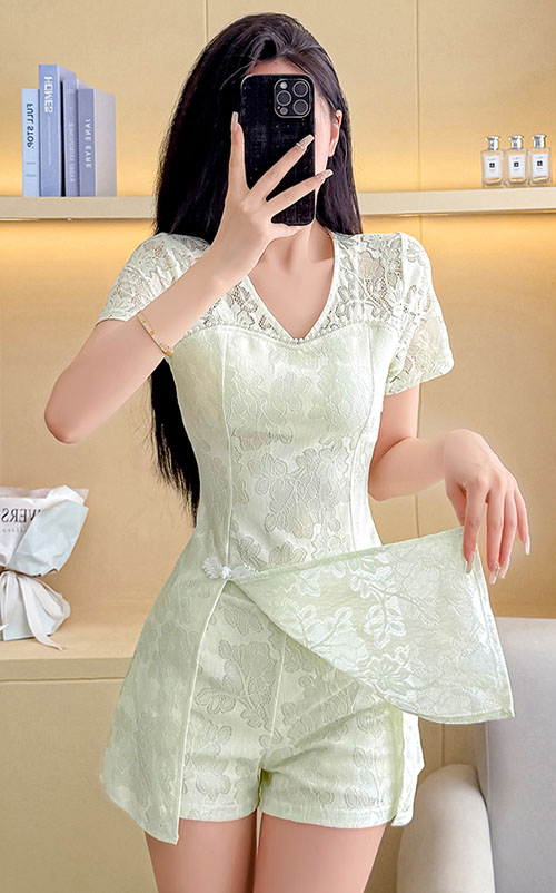 4✮- OVFMY15085 - Set (Long Top+Shorts)