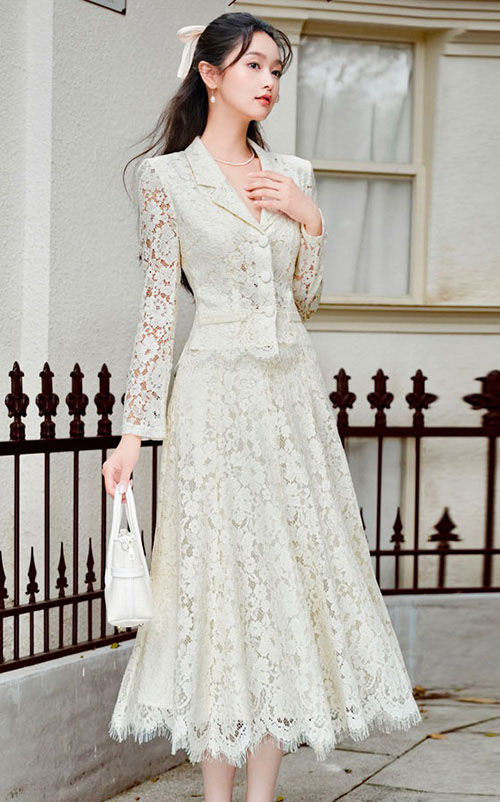 4✮- OVFMY15520 - Midi Dress (Top+Skirt)