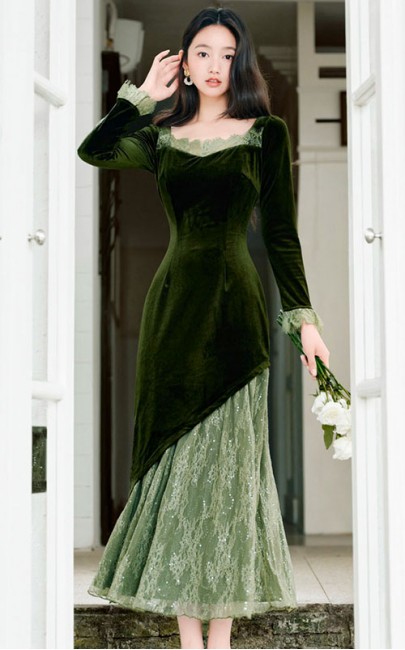 4✮- OVFMY15521 - Mermaid Midi Dress