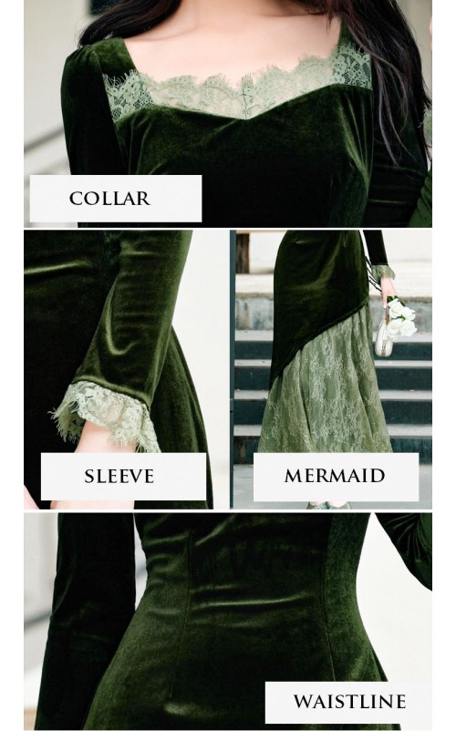 4✮- OVFMY15521 - Mermaid Midi Dress
