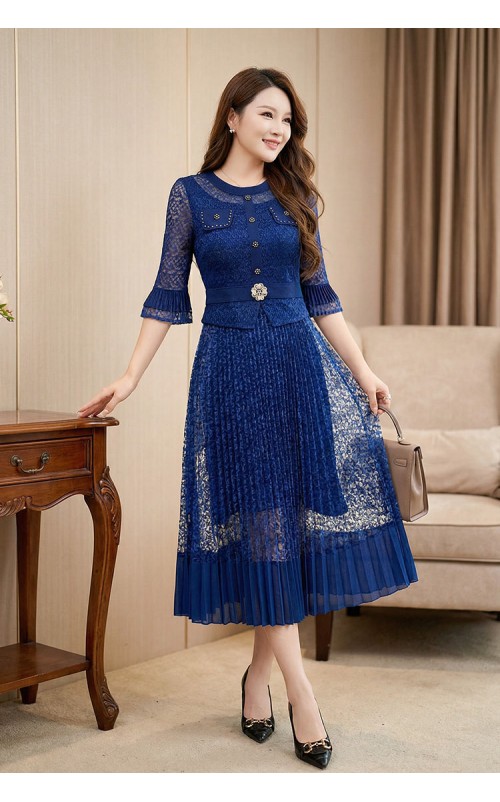 4✮- OVFMY15692 - Midi Dress (M-3XL)