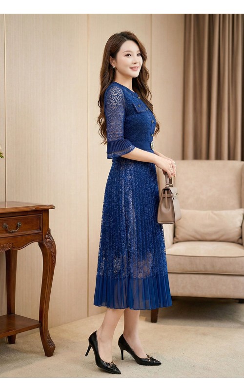 4✮- OVFMY15692 - Midi Dress (M-3XL)