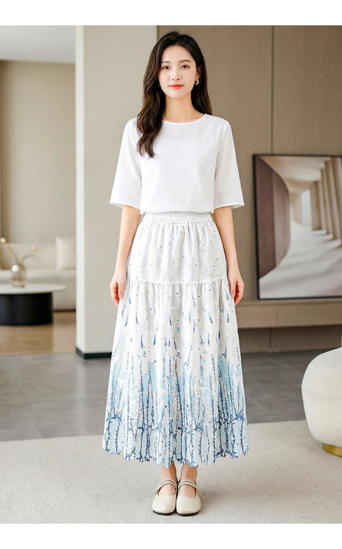 4✮- OWFMY16240 - Midi Skirt (S-3XL)