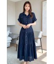 4✮- OWFMY16432 - Midi Dress (S-XL)