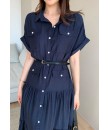 4✮- OWFMY16432 - Midi Dress (S-XL)