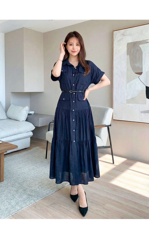 4✮- OWFMY16432 - Midi Dress (S-XL)