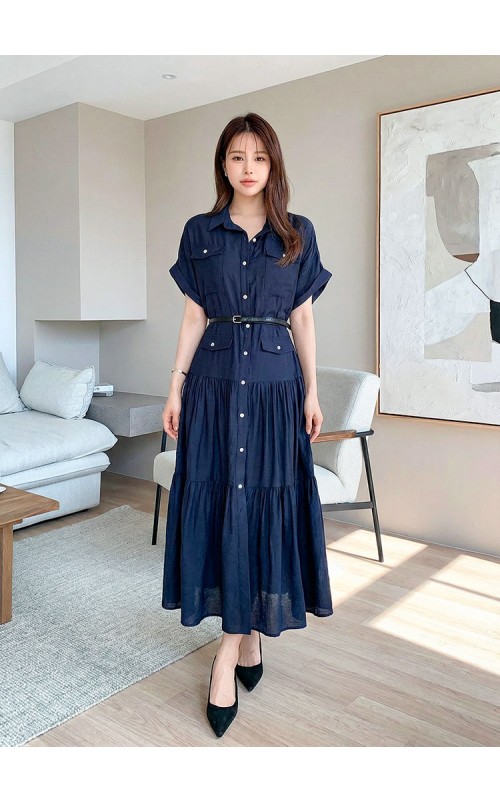 4✮- OWFMY16432 - Midi Dress (S-XL)