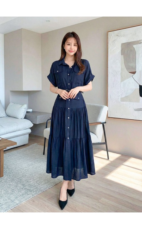 4✮- OWFMY16432 - Midi Dress (S-XL)