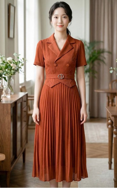 4✮- OYFRY172 - Midi Dress (XS-3XL)