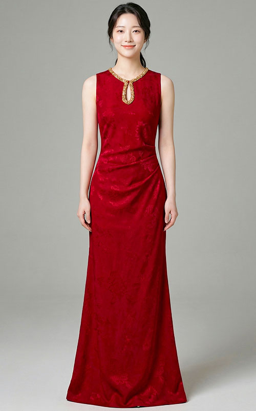 4✮- OYFRY246 - Bodycon Mermaid Midi Dress (Small Cut)