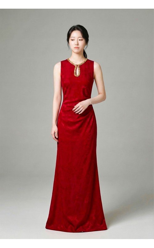 4✮- OYFRY246 - Bodycon Mermaid Midi Dress (Small Cut)