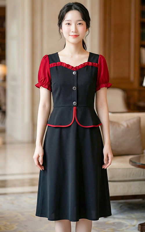 4✮- OZFRY1561 - Knee Dress