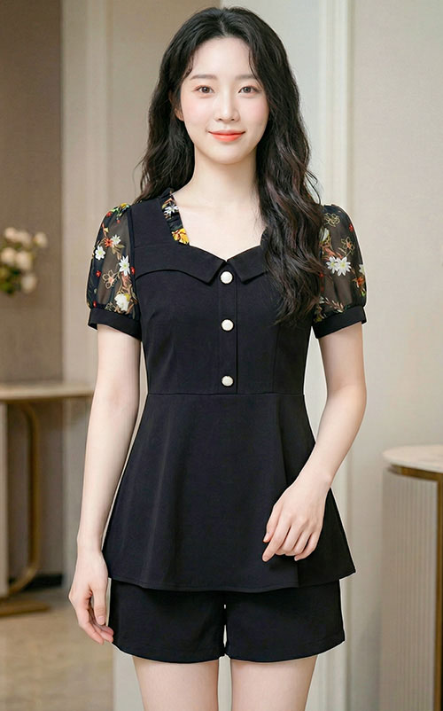 4✮- OZFRY1570 - Set (Top+Shorts)