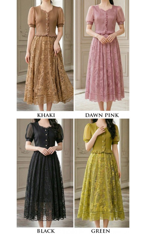 4✮- OZFRY1930 - Midi Dress (XS-3XL)