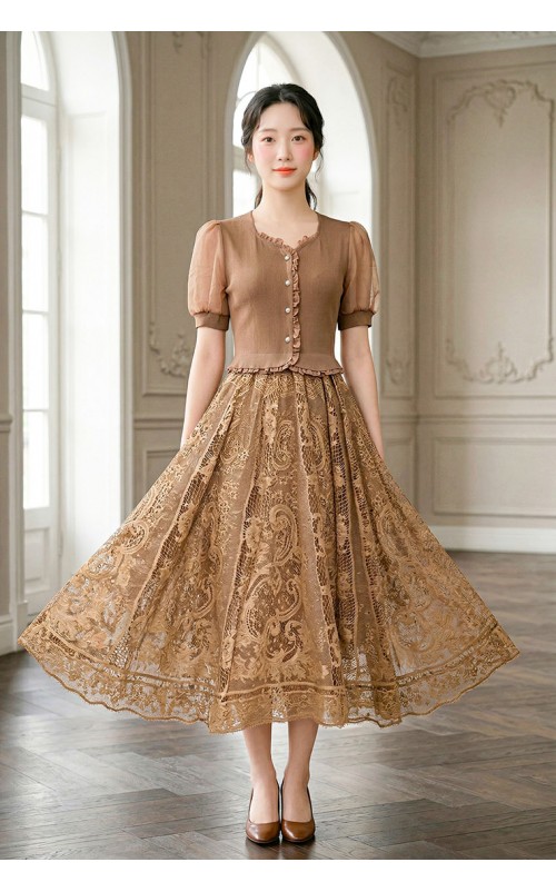 4✮- OZFRY1930 - Midi Dress (XS-3XL)