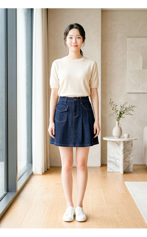 4✮- OZFRY1960 - Denim Mini Skirt 