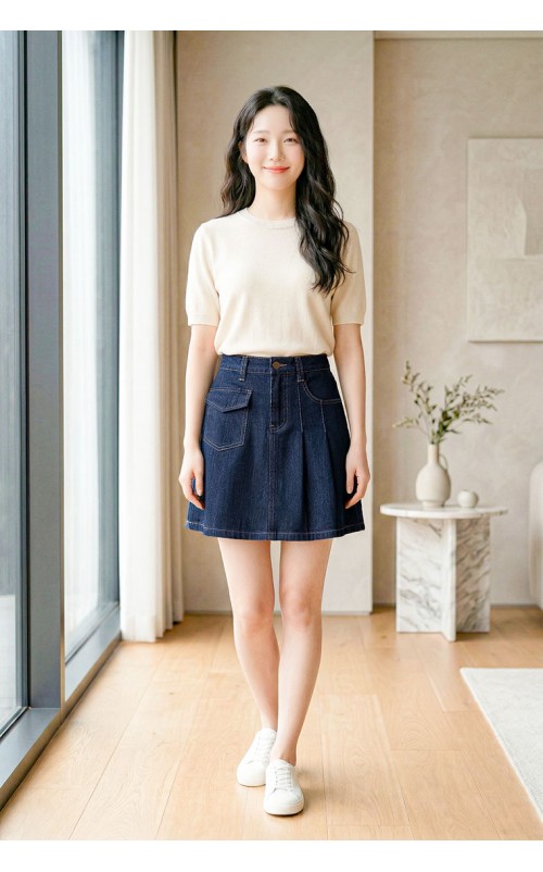 4✮- OZFRY1960 - Denim Mini Skirt 