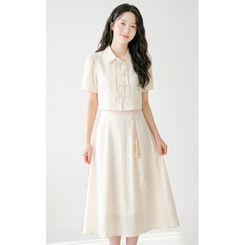 4✮- OZFRY2056 - Midi Dress (Cardigan+Dress)