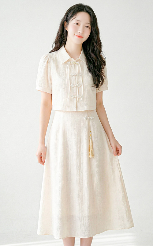 4✮- OZFRY2056 - Midi Dress (Cardigan+Dress)