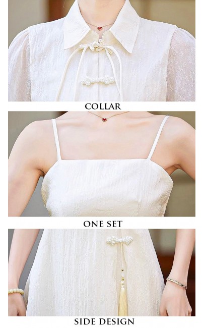 4✮- OZFRY2056 - Midi Dress (Cardigan+Dress)