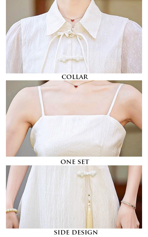 4✮- OZFRY2056 - Midi Dress (Cardigan+Dress)