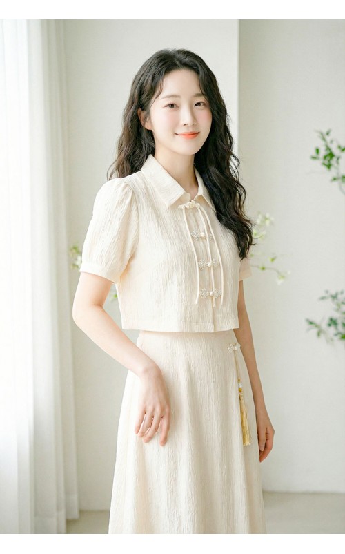 4✮- OZFRY2056 - Midi Dress (Cardigan+Dress)