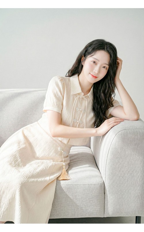 4✮- OZFRY2056 - Midi Dress (Cardigan+Dress)