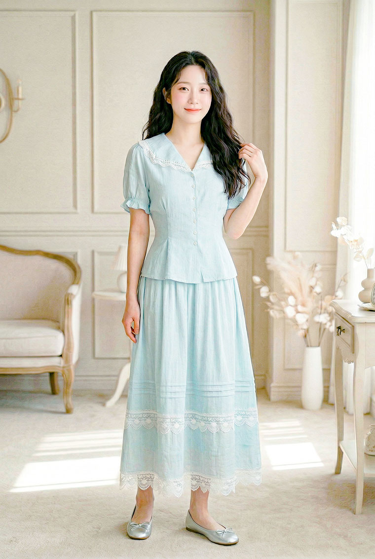 4✮- OZFRY2122 - Midi Dress (Top and Skirt)