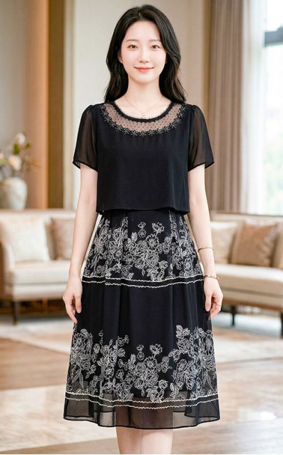 4✮- OZFRY2196 - Knee Dress (Small Cut)