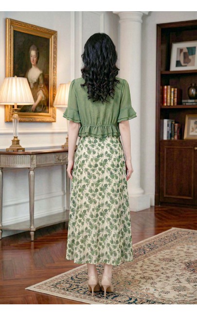 4✮- OZFRY2198 - Midi Dress (Cardigan+Dress)