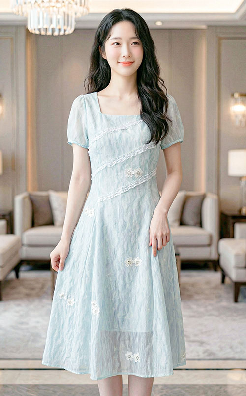 4✮- OZFRY2199 - Knee Dress