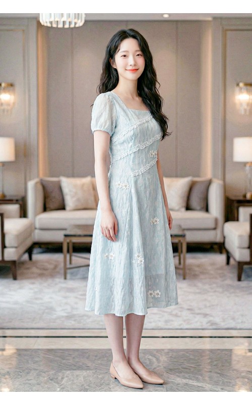 4✮- OZFRY2199 - Knee Dress