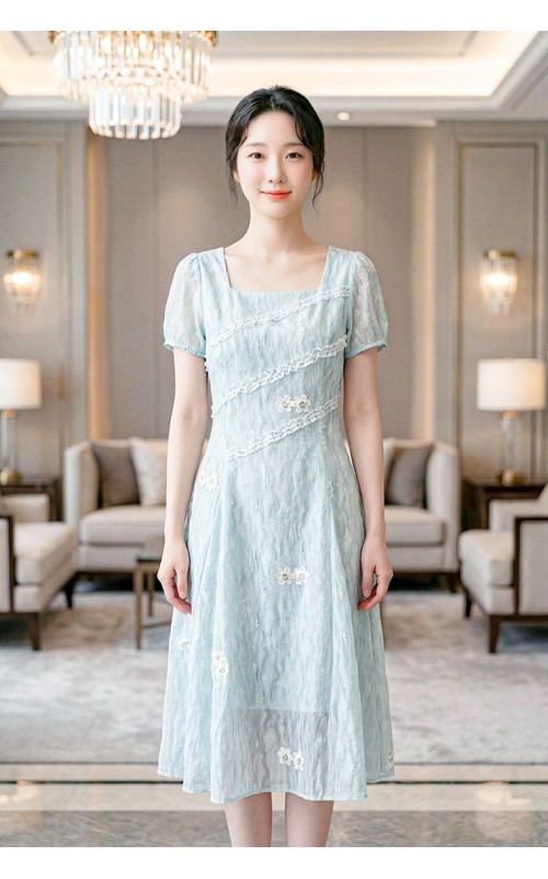 4✮- OZFRY2199 - Knee Dress