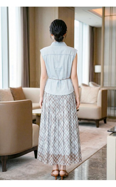 4✮- OZFRY2203 - Midi Dress (Top+Long Skirt)