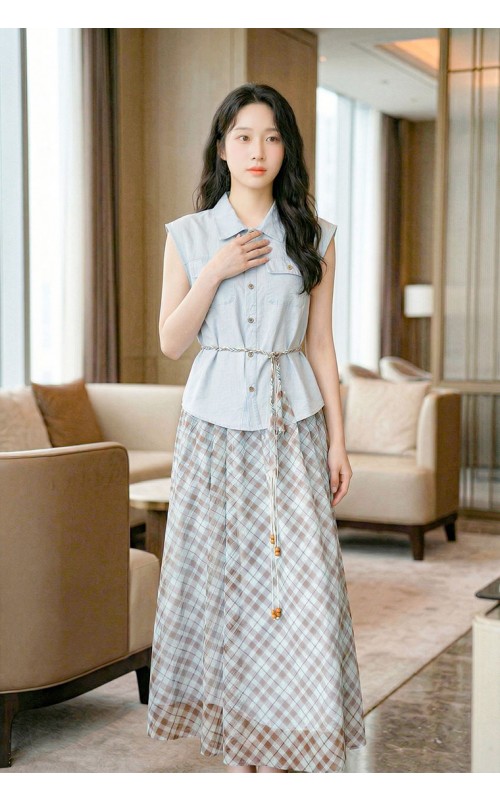 4✮- OZFRY2203 - Midi Dress (Top+Long Skirt)