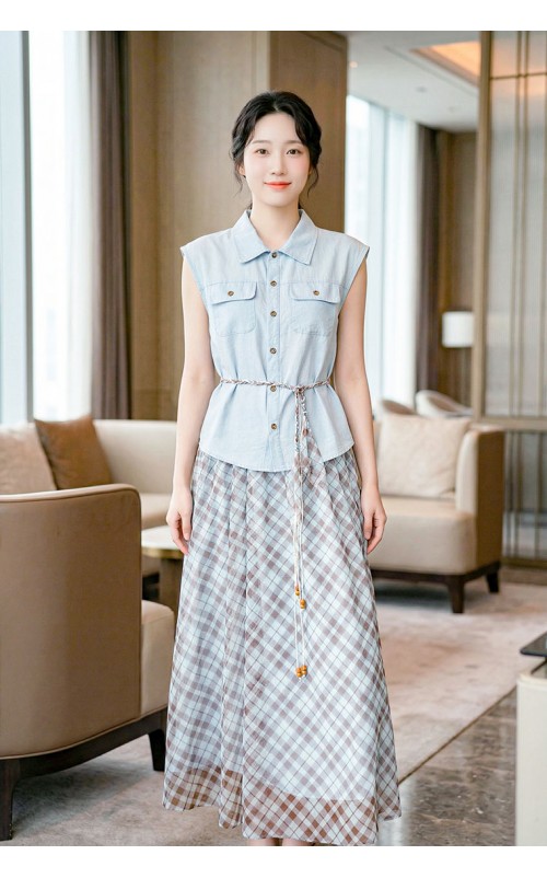 4✮- OZFRY2203 - Midi Dress (Top+Long Skirt)