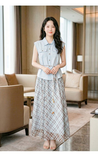 4✮- OZFRY2203 / RY2919 - Midi Dress (Top+Long Skirt)