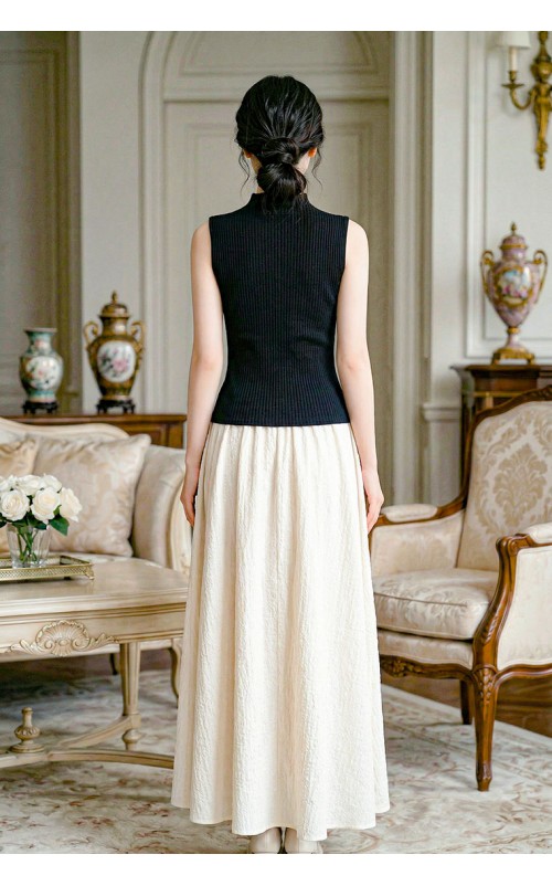 4✮- OZFRY2334 - Midi Dress (Top+Long Skirt)