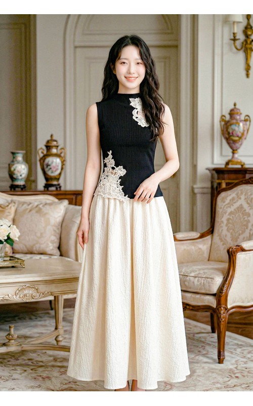 4✮- OZFRY2334 - Midi Dress (Top+Long Skirt)