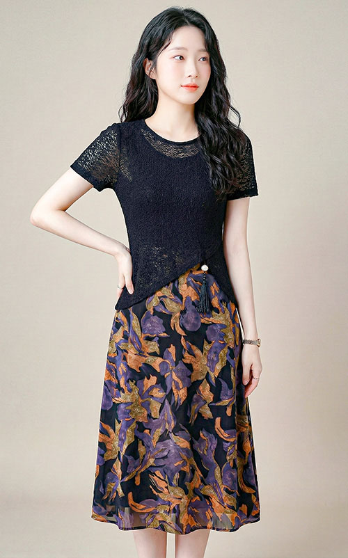 4✮- OZFRY2445 - Knee Dress (Top & Dress)