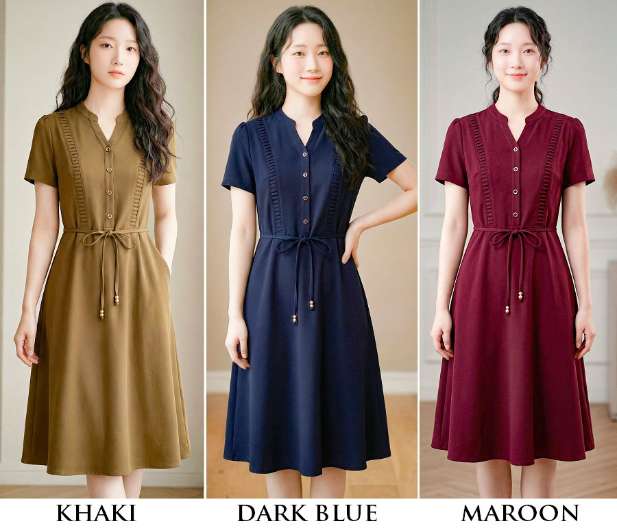 4✮- OZFRY2538 - Knee Dress